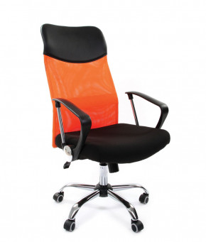 Кресло для руководителя CHAIRMAN 610 N (15-21 черный/сетка оранжевый) в Югорске - yugorsk.germes-mebel.ru | фото