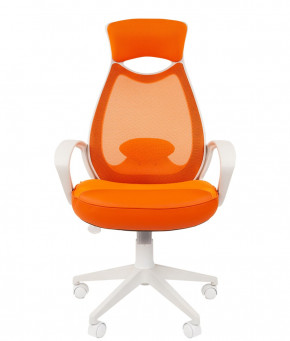 Кресло для руководителя  CHAIRMAN 840 white (TW 16 оранжевый/сетка TW 66 оранжевая) в Югорске - yugorsk.germes-mebel.ru | фото