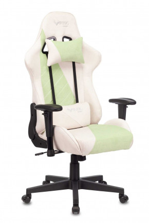 Кресло игровое Бюрократ VIKING X VIKING X GREEN Fabric белый/зеленый в Югорске - yugorsk.germes-mebel.ru | фото