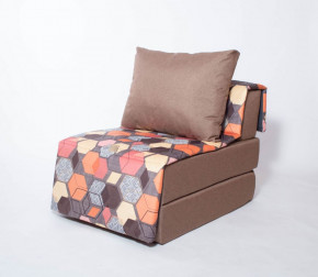 Кресло-кровать бескаркасное Харви (коричневый-геометрия браун) в Югорске - yugorsk.germes-mebel.ru | фото