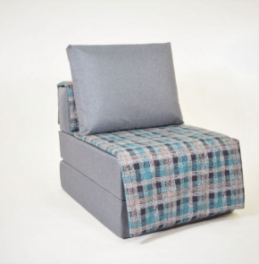 Кресло-кровать бескаркасное Харви (серый-квадро азур) в Югорске - yugorsk.germes-mebel.ru | фото