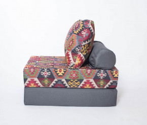 Кресло-кровать-пуф бескаркасное Прайм (мехико серый-графит) в Югорске - yugorsk.germes-mebel.ru | фото