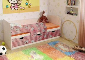 Кровать детская Минима Лего 1.6 (лиловый сад/дуб атланта) в Югорске - yugorsk.germes-mebel.ru | фото