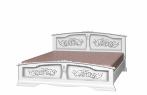 ЕЛЕНА Кровать из массива 1600 (Белый жемчуг) в Югорске - yugorsk.germes-mebel.ru | фото