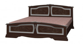 ЕЛЕНА Кровать из массива 1600 (Темный Орех) в Югорске - yugorsk.germes-mebel.ru | фото