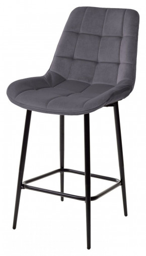 Полубарный стул ХОФМАН, цвет H-09 Светло-серый, велюр / черный каркас H=63cm М-City в Югорске - yugorsk.germes-mebel.ru | фото