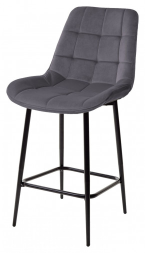 Полубарный стул ХОФМАН, цвет H-14 Серый, велюр / черный каркас H=63cm М-City в Югорске - yugorsk.germes-mebel.ru | фото