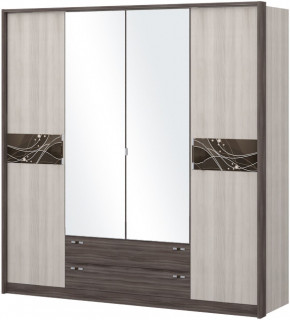 Шкаф 4-х дверный с зеркалом Шк69.2 МС Николь в Югорске - yugorsk.germes-mebel.ru | фото