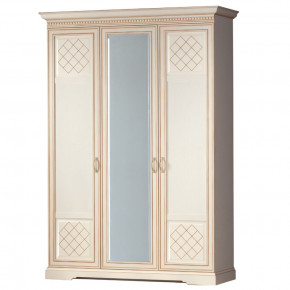 Шкаф для одежды 3-дверный №800 Парма кремовый белый в Югорске - yugorsk.germes-mebel.ru | фото