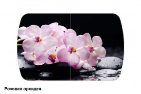 Стол Бостон 900*600 (опоры Брифинг) Стекло/фотопечать Розовая Орхидея в Югорске - yugorsk.germes-mebel.ru | фото